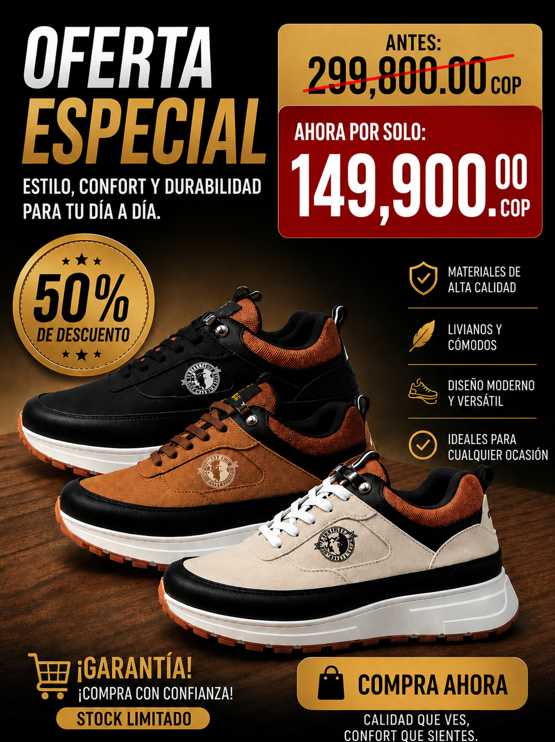 🔥PROMO TENIS BRAHMA CASUAL STRIKE