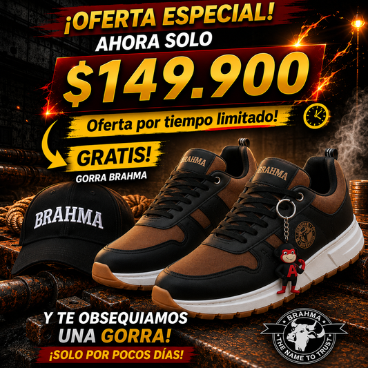 🔥PROMO -  Zapatos Brahma + Gorra GRATIS 🎁